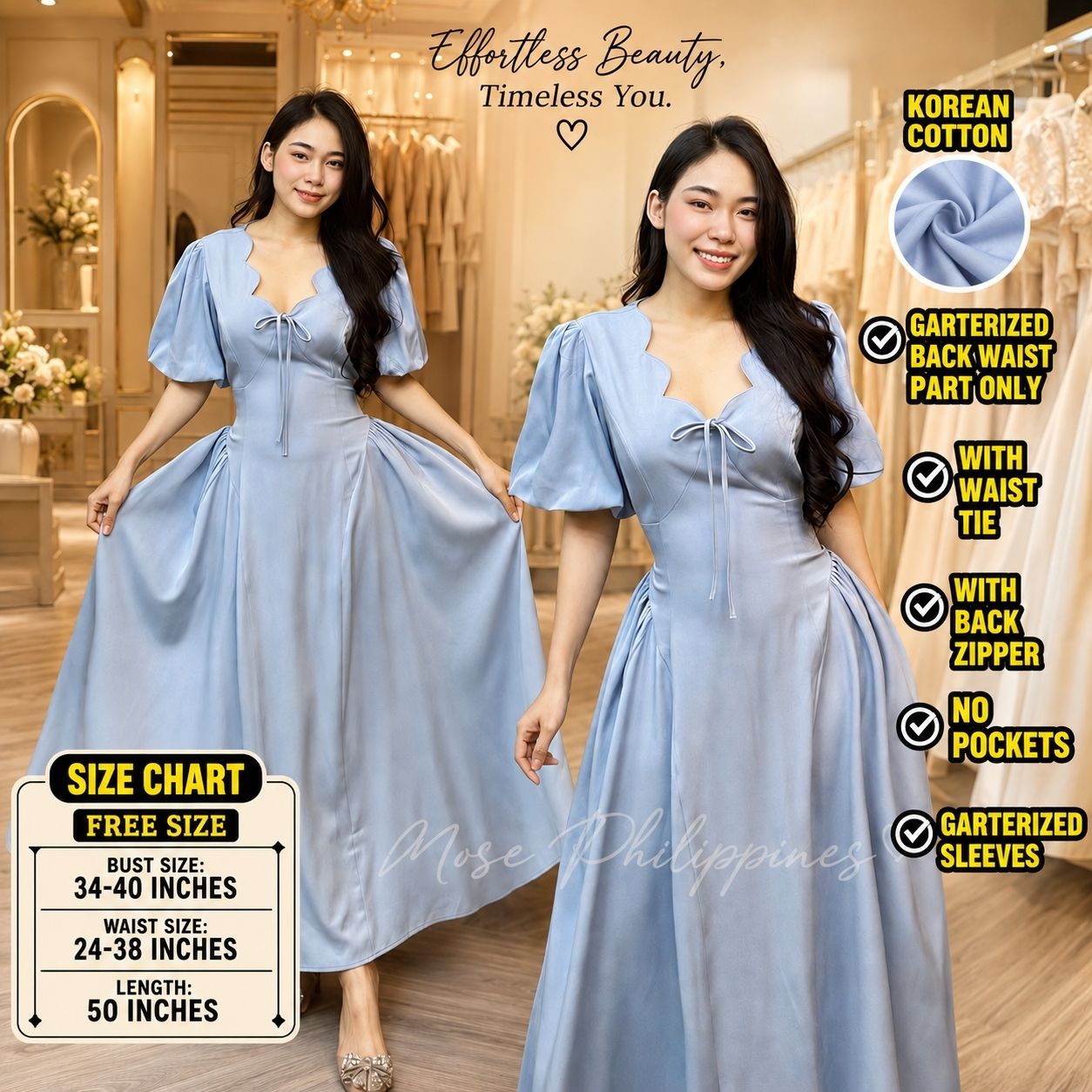C1 VIETNAM TT461 PASTEL BLUE (FREE SIZE) - Image 1